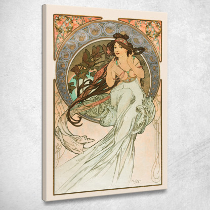 Musica Da Les Arts 1898 Alphonse Mucha amu87 quadro stampato su tela