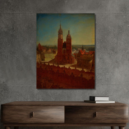 Veduta Dalla Torre Del Municipio Jan Matejko jmt67 quadro stampato su tela
