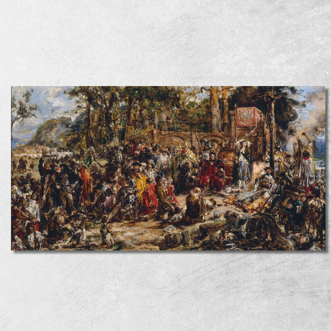 Battesimo Della Lituania Dalla Serie Storia Della Civiltà In Polonia Jan Matejko jmt71 quadro stampato su tela