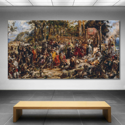 Battesimo Della Lituania Dalla Serie Storia Della Civiltà In Polonia Jan Matejko jmt71 quadro stampato su tela