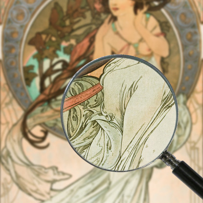 Musica Da Les Arts 1898 Alphonse Mucha amu87 quadro stampato su tela