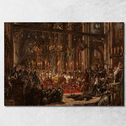 Sconfitta A Legnica Dalla Serie Storia Della Civiltà In Polonia Jan Matejko jmt74 quadro stampato su tela