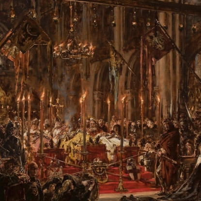 Sconfitta A Legnica Dalla Serie Storia Della Civiltà In Polonia Jan Matejko jmt74 quadro stampato su tela