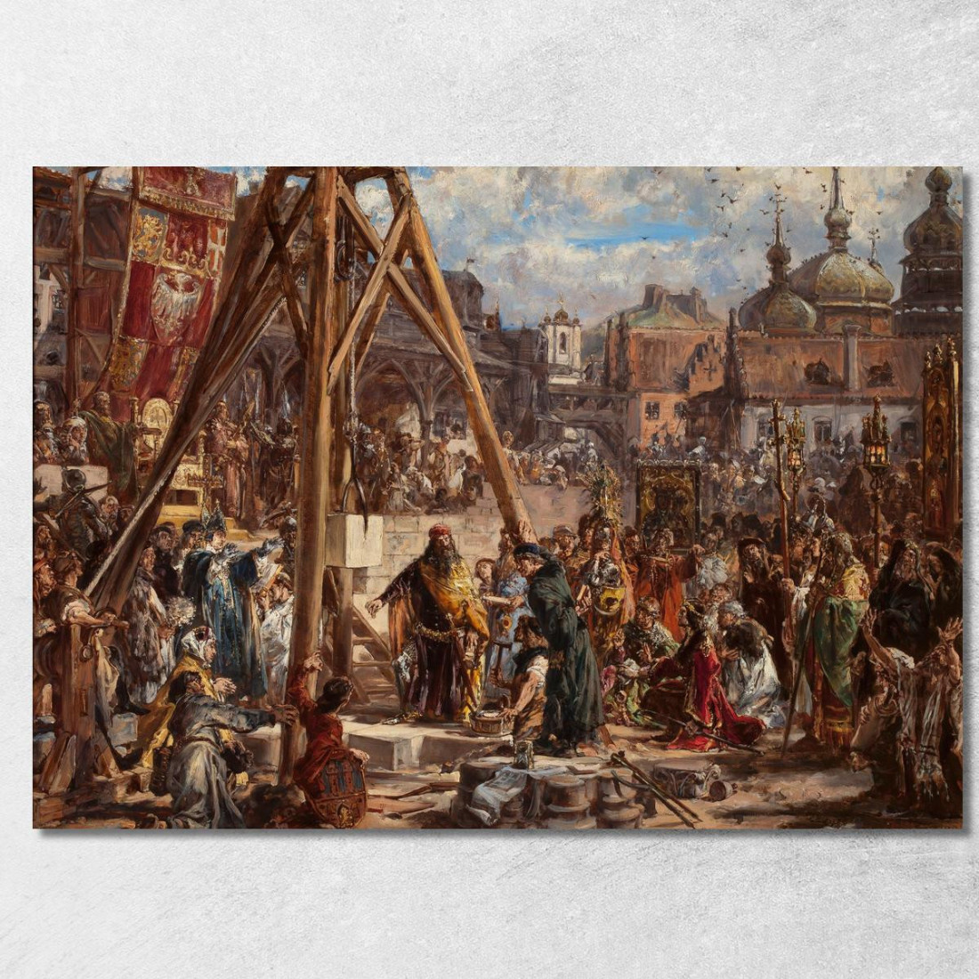 Riconquista Della Rus'. Ricchezza E Istruzione 1366 D.C Jan Matejko jmt78 quadro stampato su tela