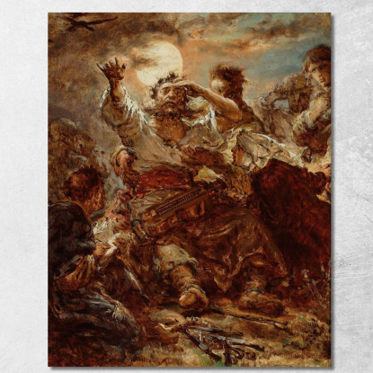 Bozzetto Per Il Dipinto Wernyhora Jan Matejko jmt80 quadro stampato su tela