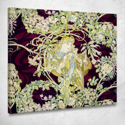 Femme À Marguerite O Donna Con Margherita Alphonse Mucha amu89 quadro stampato su tela