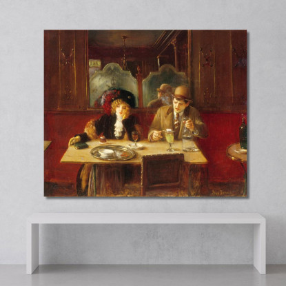 Al Bar Chiamato Assenzio Jean Béraud jbr3 quadro stampato su tela