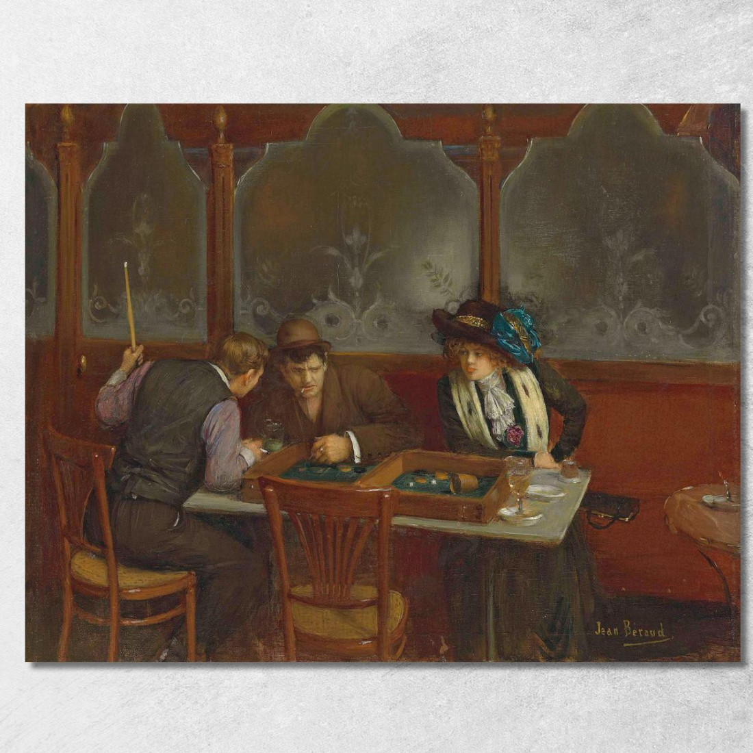 Al Bar Jean Béraud jbr4 quadro stampato su tela