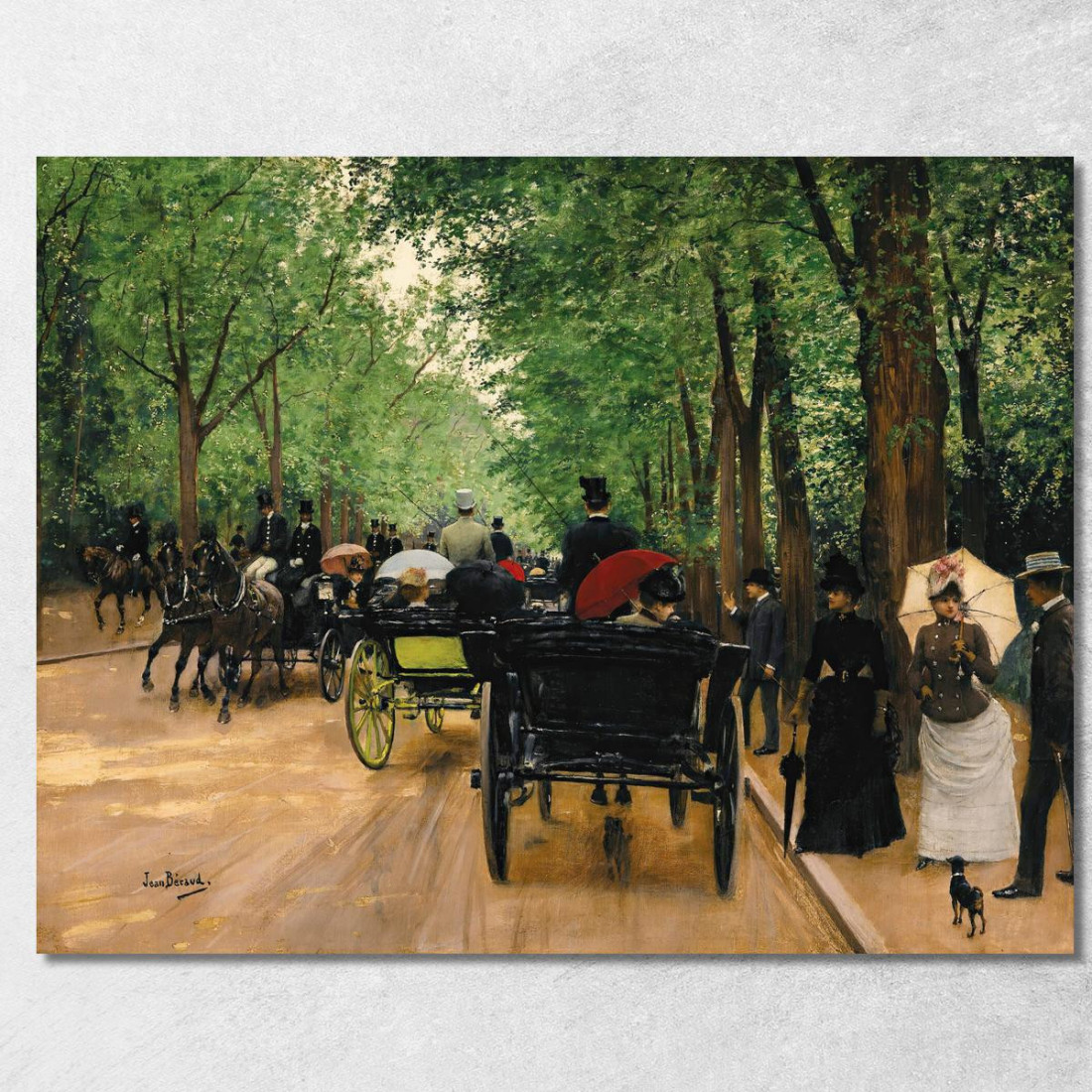 Bosco Di Boulogne Jean Béraud jbr7 quadro stampato su tela