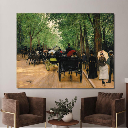 Bosco Di Boulogne Jean Béraud jbr7 quadro stampato su tela