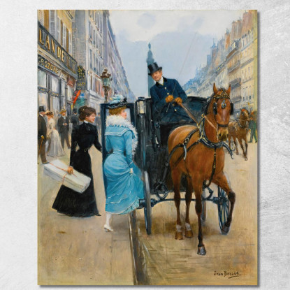 Gare Rue De La Paix Jean Béraud jbr13 quadro stampato su tela