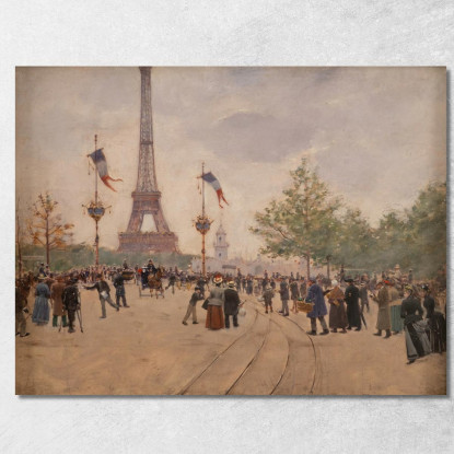 Ingresso All'Esposizione Universale Del 1889 Jean Béraud jbr21 quadro stampato su tela