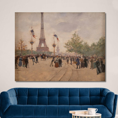 Ingresso All'Esposizione Universale Del 1889 Jean Béraud jbr21 quadro stampato su tela