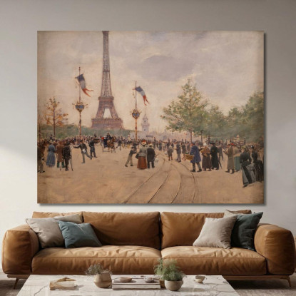Ingresso All'Esposizione Universale Del 1889 Jean Béraud jbr21 quadro stampato su tela