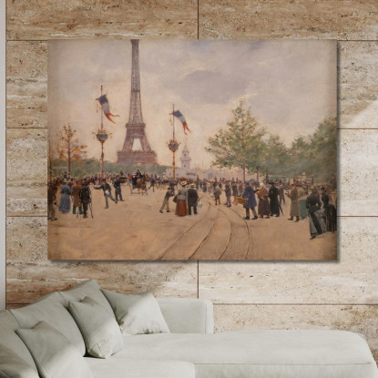 Ingresso All'Esposizione Universale Del 1889 Jean Béraud jbr21 quadro stampato su tela