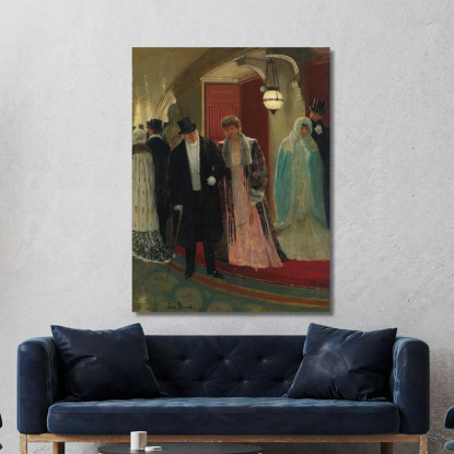 Uscita Dalla Loggia Dell'Opera Jean Béraud jbr22 quadro stampato su tela