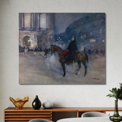 Facciata Dell'Opera In Una Serata Di Gala Jean Béraud jbr23 quadro stampato su tela