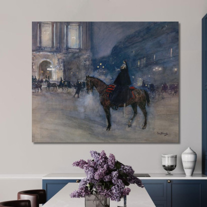 Facciata Dell'Opera In Una Serata Di Gala Jean Béraud jbr23 quadro stampato su tela