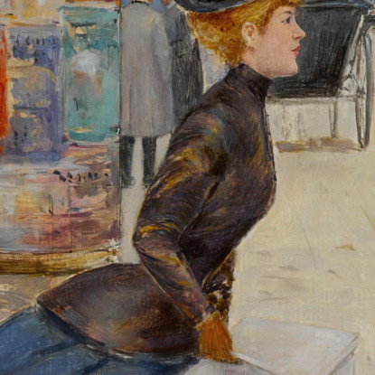 Giovane Donna Che Attraversa Il Viale Jean Béraud jbr31 quadro stampato su tela