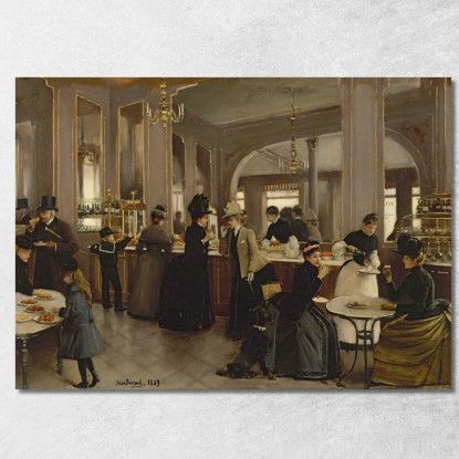 La Pasticceria Gloppe Jean Béraud jbr38 quadro stampato su tela