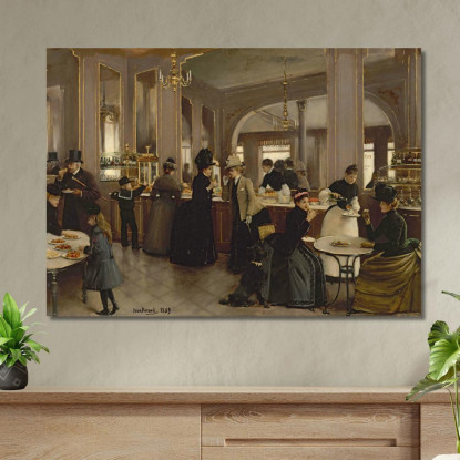 La Pasticceria Gloppe Jean Béraud jbr38 quadro stampato su tela