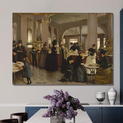 La Pasticceria Gloppe Jean Béraud jbr38 quadro stampato su tela