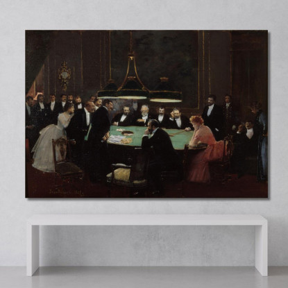 La Sala Giochi Jean Béraud jbr40 quadro stampato su tela