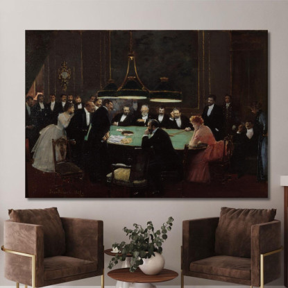 La Sala Giochi Jean Béraud jbr40 quadro stampato su tela