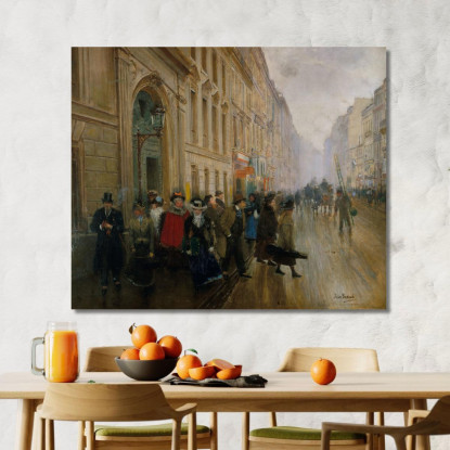 Lasciare Il Conservatorio Di Musica Jean Béraud jbr43 quadro stampato su tela