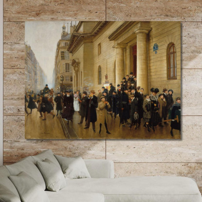 Lasciare Il Liceo Condorcet Jean Béraud jbr44 quadro stampato su tela