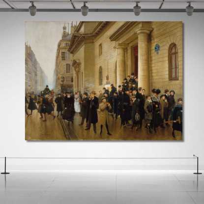 Lasciare Il Liceo Condorcet Jean Béraud jbr44 quadro stampato su tela
