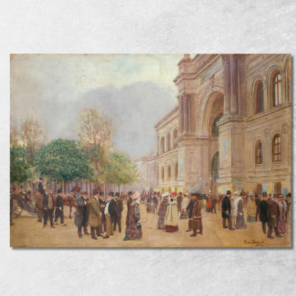 Uscita Dalla Mostra Al Palais De L'Industrie Jean Béraud jbr45 quadro stampato su tela