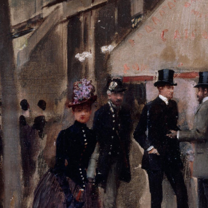 Boulevard Montmartre Davanti Al Théâtre Des Variétés Nel Pomeriggio Jean Béraud jbr50 quadro stampato su tela