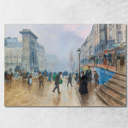 Boulevard Saint-Denis A Parigi Jean Béraud jbr53 quadro stampato su tela