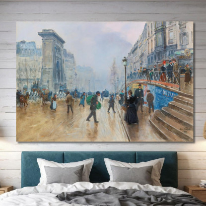 Boulevard Saint-Denis A Parigi Jean Béraud jbr53 quadro stampato su tela