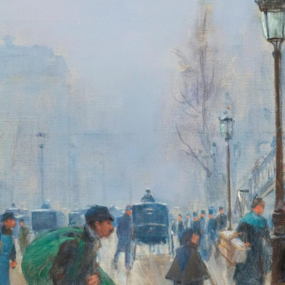 Boulevard Saint-Denis A Parigi Jean Béraud jbr53 quadro stampato su tela