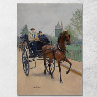 Il Buggy Jean Béraud jbr54 quadro stampato su tela