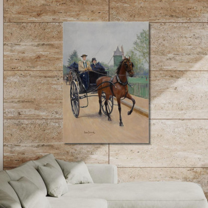 Il Buggy Jean Béraud jbr54 quadro stampato su tela