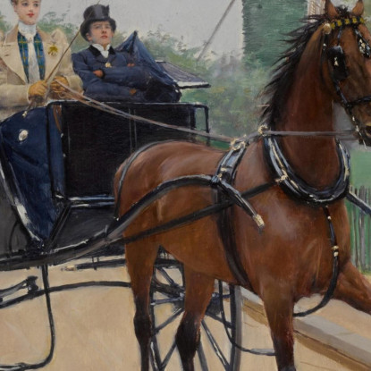 Il Buggy Jean Béraud jbr54 quadro stampato su tela