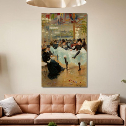 Café De Paris Jean Béraud jbr55 quadro stampato su tela
