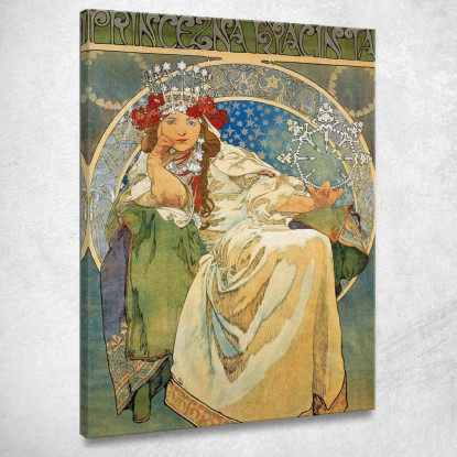 Principessa Giacinto 1911 Alphonse Mucha amu96 quadro stampato su tela