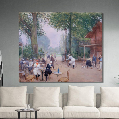 Lo Chalet Du Cycle Nel Bois De Boulogne Jean Béraud jbr57 quadro stampato su tela