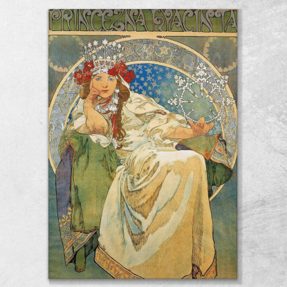 Principessa Giacinto 1911 Alphonse Mucha amu96 quadro stampato su tela