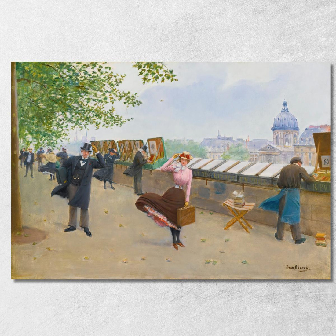 Lungo La Senna Jean Béraud jbr59 quadro stampato su tela