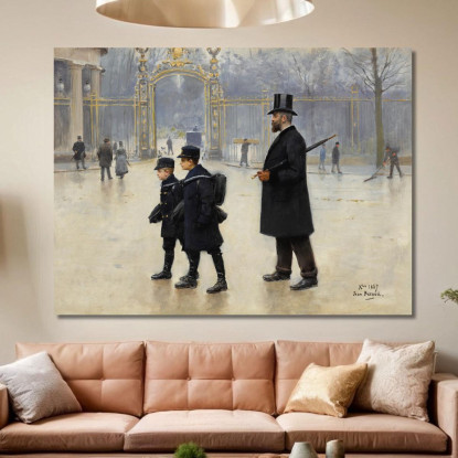 Parco Monceau Jean Béraud jbr61 quadro stampato su tela