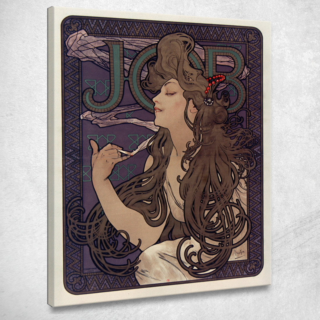Pubblicità Per Le Sigarette Job Alphonse Mucha amu97 quadro stampato su tela