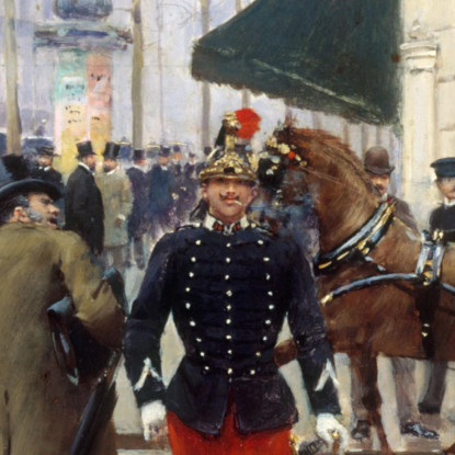 Il Teatro Vaudeville Jean Béraud jbr64 quadro stampato su tela