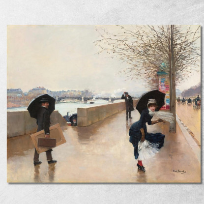 Il Vento Jean Béraud jbr65 quadro stampato su tela