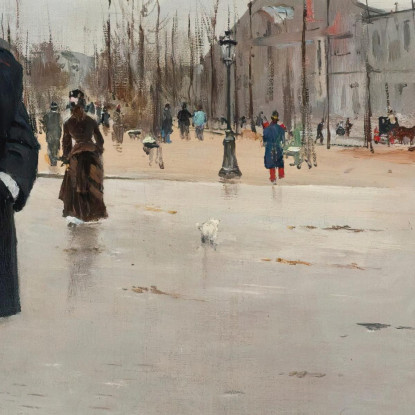Lasciando Il Cimitero Di Montmartre Jean Béraud jbr66 quadro stampato su tela