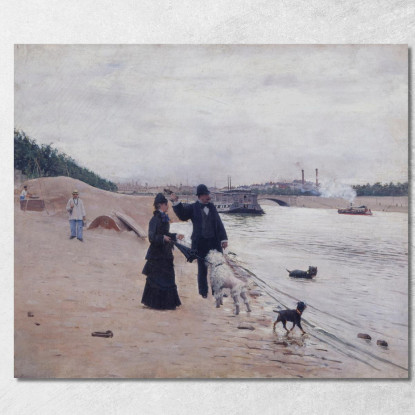 Le Rive Della Senna Jean Béraud jbr68 quadro stampato su tela